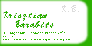 krisztian barabits business card